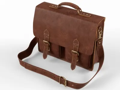Leather Bag Bundle 01 3D model