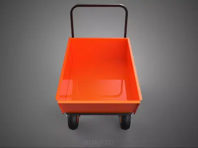 TIPPING GARBAGE RUBBISH TRASH WASTE CART BIN WAGON TROLLEY DUMP 3D model