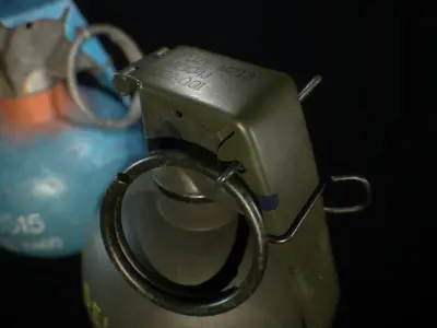 M67 Fragmentation and M69 Practice Grenades Low-poly 3D model