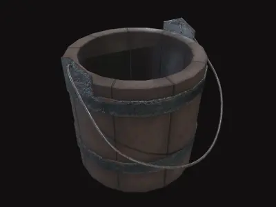 Medieval Slack Tub Low-poly 3D model