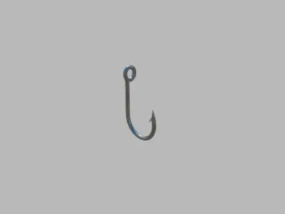 Fish Hook Low-poly 3D model purchase
