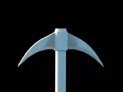 Stone pickaxe wooden pickaxe iron pickaxe Free low-poly 3D model