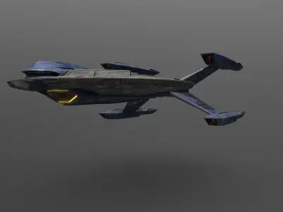 18spaceship star trek ship in flight 3D model