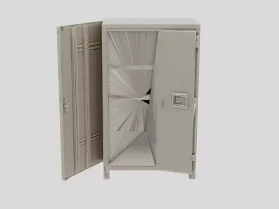 Industrial Metal Storage Locker for 3D print 3D model