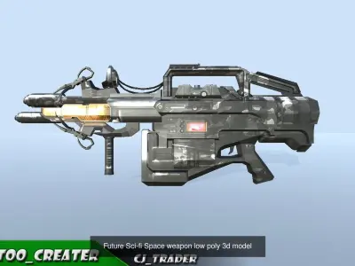 Modern Sci-Fi Weapons Space Gun Pack 3d model