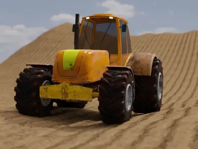 Tractor 3D model simulator apk Low-poly 3D model