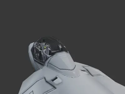 Harrier Jump Jet Low Poly Low-poly 3D model
