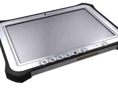 Military Rugged Touchpad Tablet Low-poly 3D model