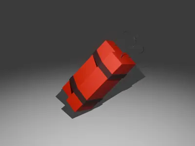 Low Poly TnT Low-poly 3D model
