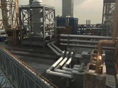 oil platform 3D model shop