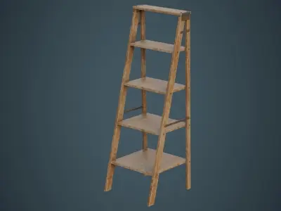 Step Ladder 1B Low-poly 3D model