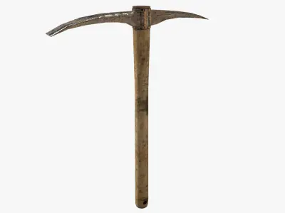 Pickaxe old Low-poly 3D model