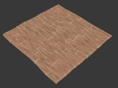 Stylized Wooden Floor 3D model