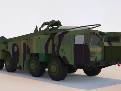 DF- 17 Missile 3D Model Low-poly 3D model