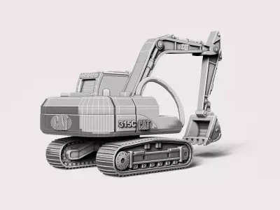 Crawler Excavator RoZ 3D print model