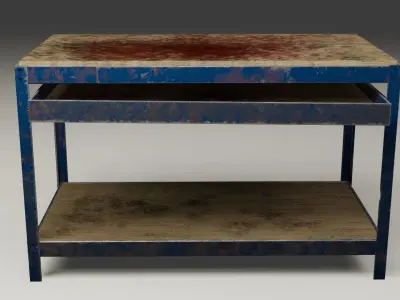 Work bench  Low-poly 3D model