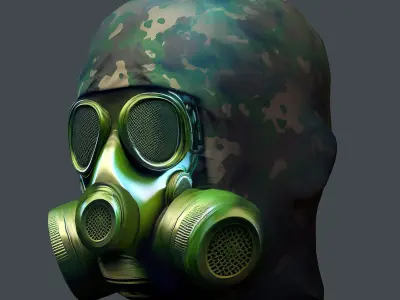 Helmet 3d model military combat Military Low-poly Low-poly 3D model 35