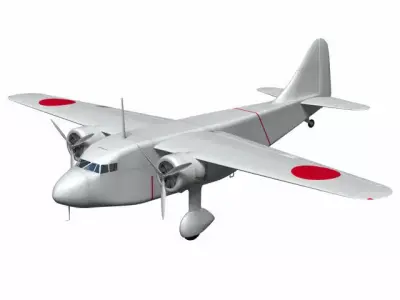 Japanese Army transport Ki59 Free 3D model