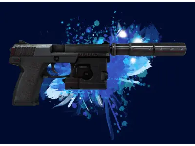 PISTOL 4 - SOCOM MK23 Pistol - 4K Game Ready Low-poly 3D model