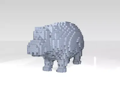 Hippo Voxel 3D model