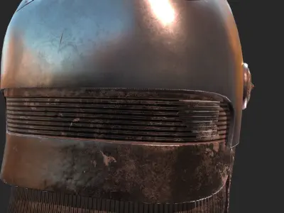 medieval cop helmet Low-poly 3D model