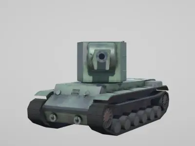 KV2 Tank Game Model Free low-poly 3D model