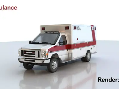 Ambulance 3D model 5