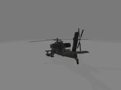 apache attack helicopter 3D model
