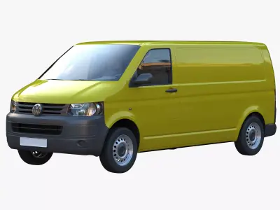 VW Transporter T5 cargo van LBW 3D model