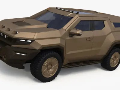 Sand Colored SUV Rezvani Vengeance Simplified  purchase 3D model