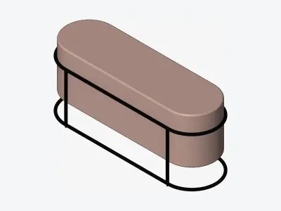Furniture - Bench - Contemporary - Stackable - Type 1 Low-poly 3D model