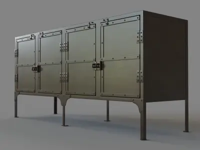 Owen Industrial Chic Console Cabinet 3D model purchase