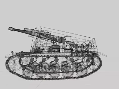 WW2 German Wespe SP 3D model