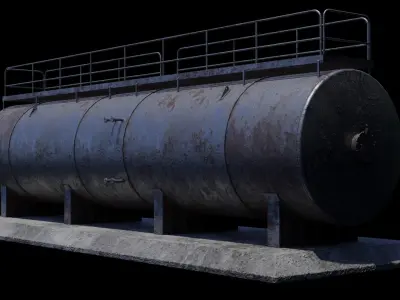 Oil storage tank 2B 3D model