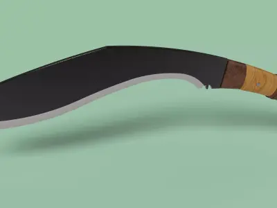 Kukri knife 3D model shop