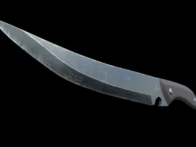 Knife 3D model Low-poly 3D model