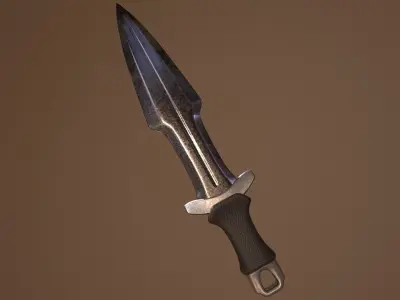 steel dagger 3D model