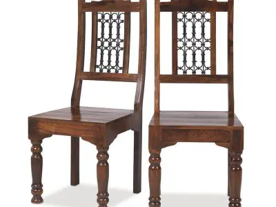 Mathilda Sheesham Diner Chair Curves 3D model