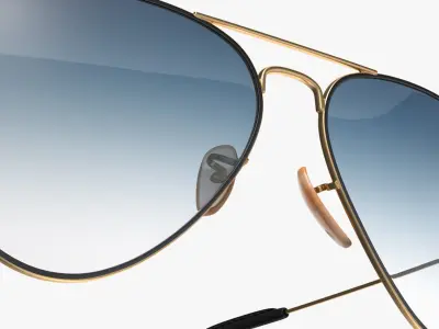 Classic Sunglasses Gradient Light Blue 3D model