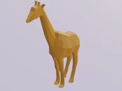 Giraffe Low Poly Low-poly 3D model