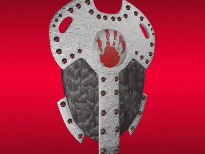 Ornate Spiked Shield 3D model