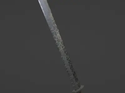 Thunder Sword Low-poly 3D model