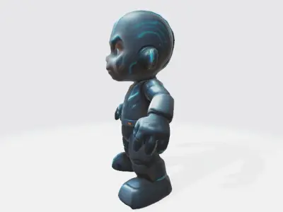Robot boy 3D model purchase
