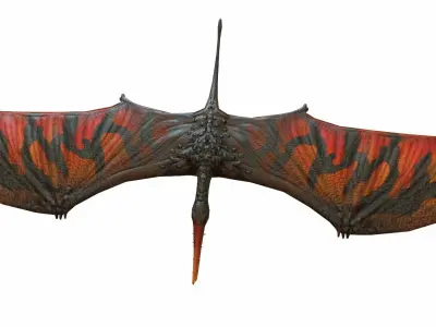 Rhamphorhynchus Low-poly 3D model