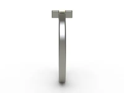 Antique Plain Cross Ring 3D print model