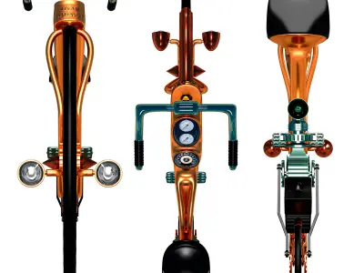 Steampunk bike - Steam-Jamesson 3D model