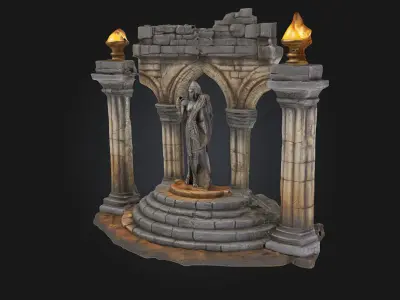 Knights Sanctuary  A Stronghold of Honor and Solitude 3D model