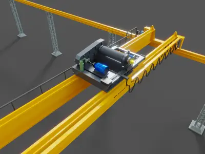 EOT Crane 3D Model Low-poly 3D model