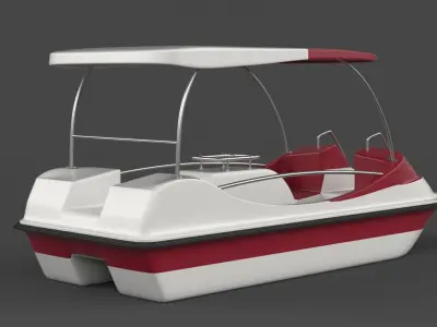 Fiberglass Pedal Boat 3D model
