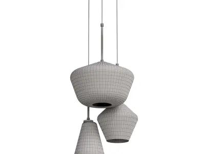 Modern Simple Glass Pendant Light Bedroom Bar 3D model